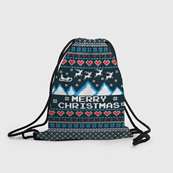 Рюкзак-мешок Свитер Merry Christmas, цвет: 3D-принт
