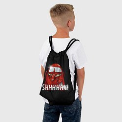 Рюкзак-мешок AMONG US SHHHHHH!, цвет: 3D-принт — фото 2