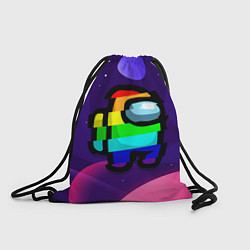 Рюкзак-мешок AMONG US - RAINBOW SPACE, цвет: 3D-принт