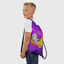 Рюкзак-мешок А ещё я люблю фиолетовый, цвет: 3D-принт — фото 2