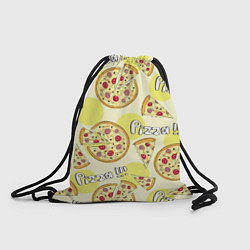 Рюкзак-мешок Узор - Пицца на желтом, цвет: 3D-принт