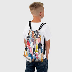 Рюкзак-мешок Цветные лошади, цвет: 3D-принт — фото 2