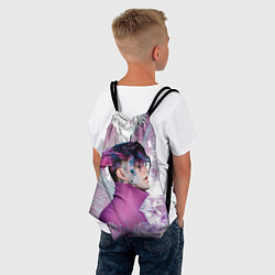 Рюкзак-мешок Lil peep, цвет: 3D-принт — фото 2