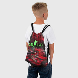 Рюкзак-мешок CS GO Red heat, цвет: 3D-принт — фото 2