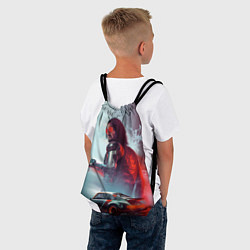 Рюкзак-мешок Cyberpunk 2077 Джонни и Порш, цвет: 3D-принт — фото 2