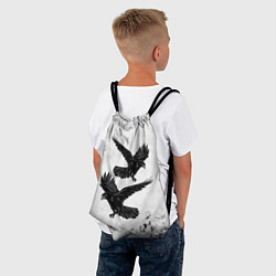 Рюкзак-мешок Gothic crows, цвет: 3D-принт — фото 2