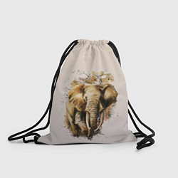 Рюкзак-мешок Акварельный слон брызги, цвет: 3D-принт
