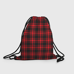 Рюкзак-мешок Красная клетка, цвет: 3D-принт