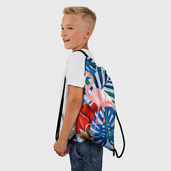 Рюкзак-мешок Фламинго в папоротнике, цвет: 3D-принт — фото 2