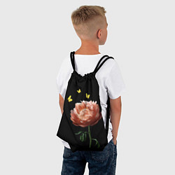 Рюкзак-мешок Цветок и бабочка, цвет: 3D-принт — фото 2