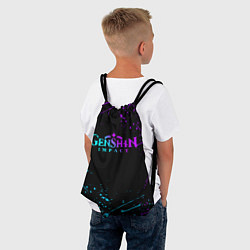Рюкзак-мешок GENSHIN IMPACT NEON LOGO, цвет: 3D-принт — фото 2