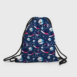 Рюкзак-мешок Космонавты, планеты и нло, цвет: 3D-принт