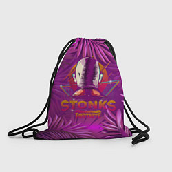 Рюкзак-мешок Fortnite Neon Stonks Meme, цвет: 3D-принт