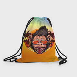 Рюкзак-мешок Веселая обезьяна в очках, цвет: 3D-принт