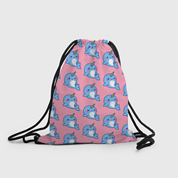 Рюкзак-мешок Дельфинчики Единорожки, цвет: 3D-принт