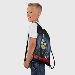 Рюкзак-мешок Bender x mr robot, цвет: 3D-принт — фото 2