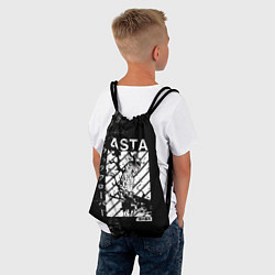 Рюкзак-мешок Чёрный Аста Чёрный Клевер, цвет: 3D-принт — фото 2