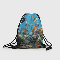 Рюкзак-мешок Коралловые рыбки, цвет: 3D-принт