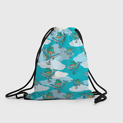 Рюкзак-мешок Киты и корабль, цвет: 3D-принт