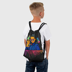 Рюкзак-мешок Ретро стиль Девушка, цвет: 3D-принт — фото 2