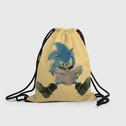Рюкзак-мешок Соник с книжкой, цвет: 3D-принт