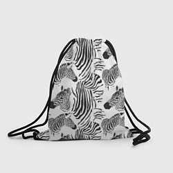 Рюкзак-мешок Зебра, цвет: 3D-принт