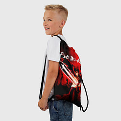 Рюкзак-мешок Чёрный Аста красный туман, цвет: 3D-принт — фото 2