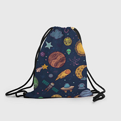 Рюкзак-мешок Космический мир, цвет: 3D-принт