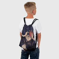 Рюкзак-мешок Черный клевер, цвет: 3D-принт — фото 2