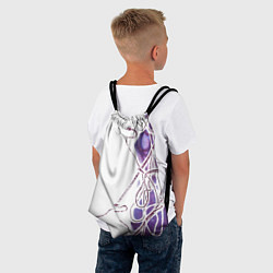 Рюкзак-мешок Фиолетовые нити, цвет: 3D-принт — фото 2