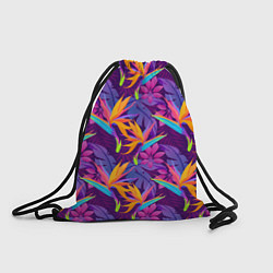 Рюкзак-мешок Тропические листья, цвет: 3D-принт