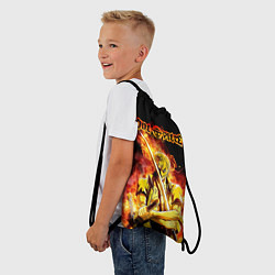 Рюкзак-мешок Зоро в огне One Piece Большой куш, цвет: 3D-принт — фото 2