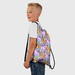 Рюкзак-мешок Тигр в цветах, цвет: 3D-принт — фото 2