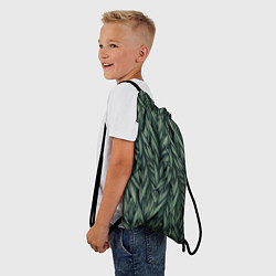Рюкзак-мешок Листья, цвет: 3D-принт — фото 2
