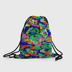 Рюкзак-мешок Абстрактный милитари, цвет: 3D-принт
