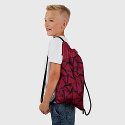 Рюкзак-мешок Красный комбинированный узор, цвет: 3D-принт — фото 2