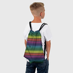 Рюкзак-мешок Этнический радужный орнамент, цвет: 3D-принт — фото 2