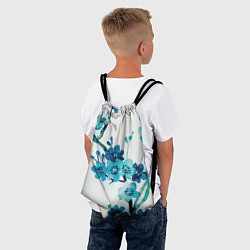 Рюкзак-мешок Голубая сакура, цвет: 3D-принт — фото 2