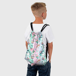 Рюкзак-мешок Сладости и бабочки Акварель, цвет: 3D-принт — фото 2