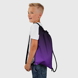 Рюкзак-мешок Ночной градиент Фиолетовый, цвет: 3D-принт — фото 2