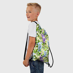 Рюкзак-мешок Глициния на бежевом фоне, цвет: 3D-принт — фото 2