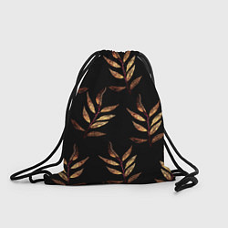 Рюкзак-мешок Золотисто-красные листья, цвет: 3D-принт