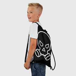 Рюкзак-мешок Череп с противогазом, цвет: 3D-принт — фото 2