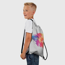 Рюкзак-мешок Цветные треугольники, цвет: 3D-принт — фото 2