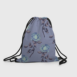 Рюкзак-мешок Голубые розы, цвет: 3D-принт