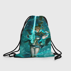 Рюкзак-мешок Джин Genshin Impact Геншин Импакт Z, цвет: 3D-принт