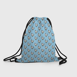 Рюкзак-мешок Белая курочка паттерн, цвет: 3D-принт