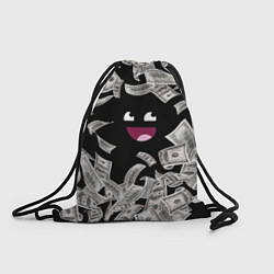 Рюкзак-мешок Деньги и купюры смайл, цвет: 3D-принт