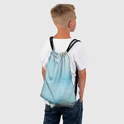 Рюкзак-мешок Голубая Акварель, цвет: 3D-принт — фото 2