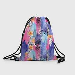 Рюкзак-мешок Осенний паттерн, цвет: 3D-принт